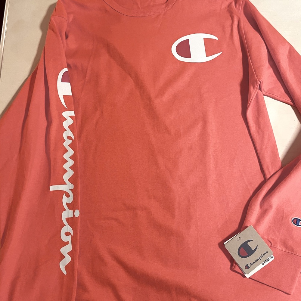 Long sleeved Champion t-shirt.